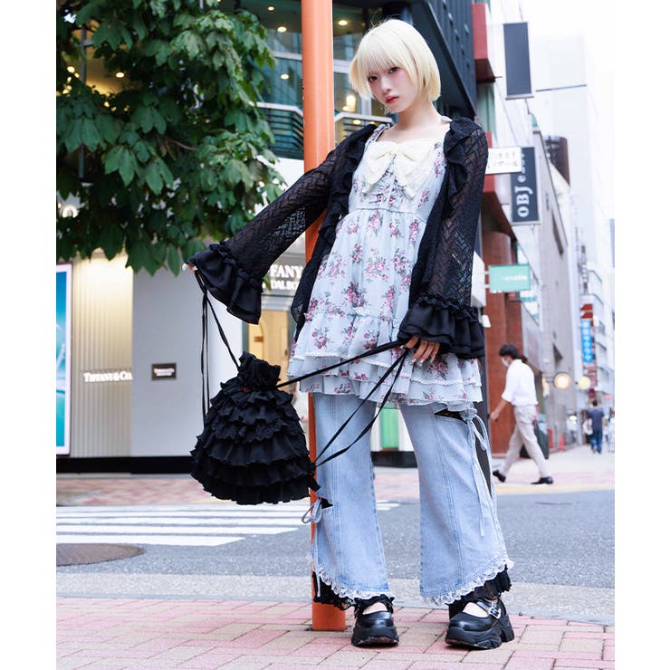 レース付スリット×リボンパンツ | axes femme | 詳細画像6 