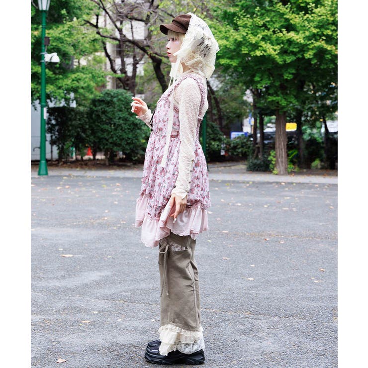 レース付スリット×リボンパンツ | axes femme | 詳細画像7 