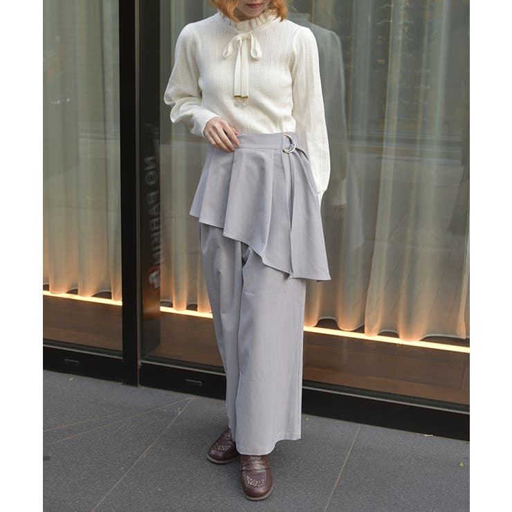 ペプラム風ベルト付パンツ | axes femme | 詳細画像14 