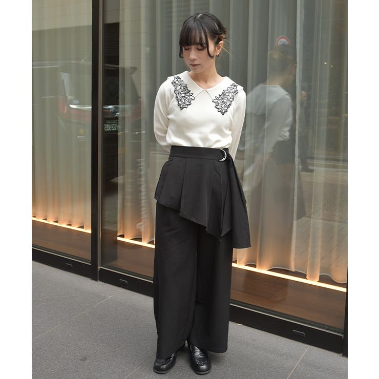 ペプラム風ベルト付パンツ | axes femme | 詳細画像15 