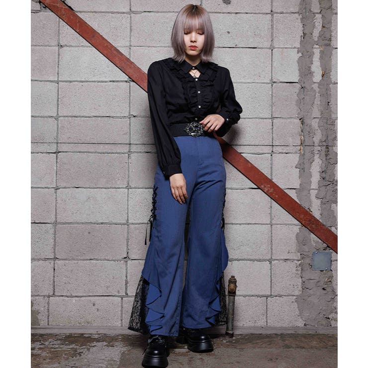 サイドフリルフレアパンツ | axes femme | 詳細画像4 