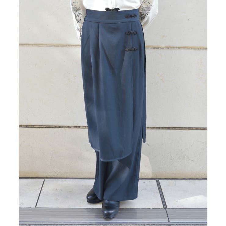 紺 | レイヤード風パンツ | axes femme