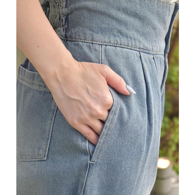 編上ハイウエストデニムパンツ[品番：IGAW0006406]｜axes femme