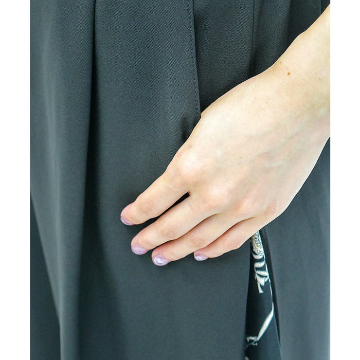 オーナメント柄切替ワイドパンツ | axes femme | 詳細画像10 