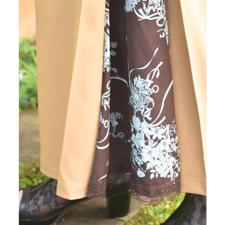 オーナメント柄切替ワイドパンツ | axes femme | 詳細画像7 