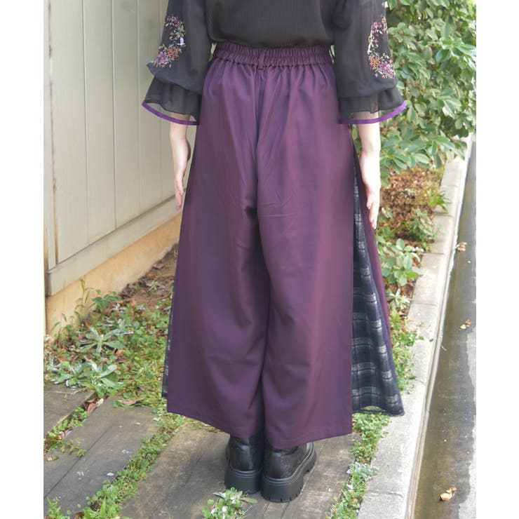 チェック×レース切替パンツ | axes femme | 詳細画像3 