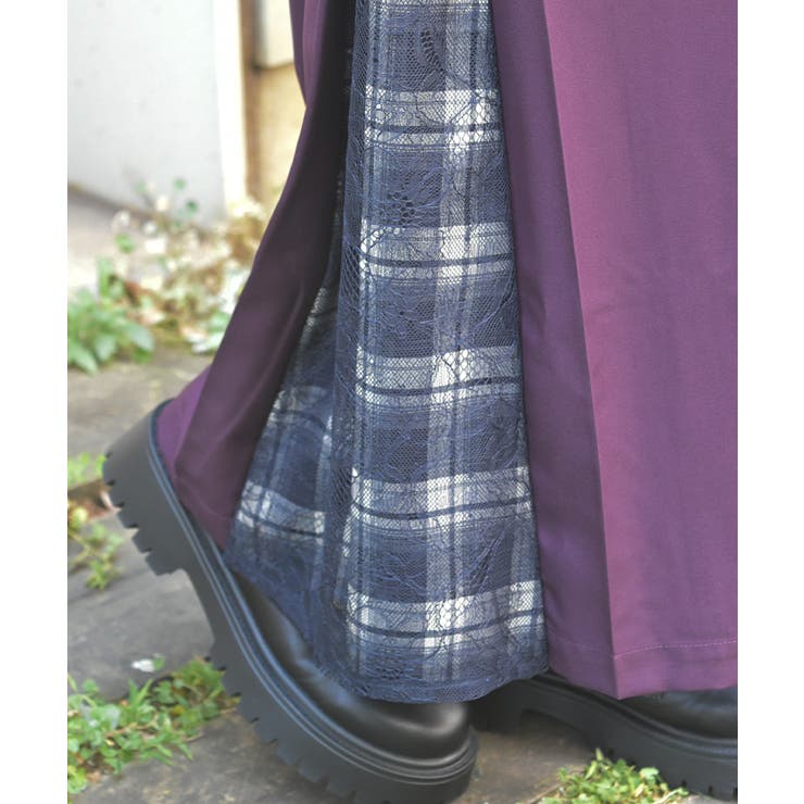 チェック×レース切替パンツ | axes femme | 詳細画像5 