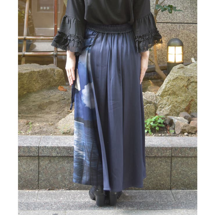 十五夜柄巻スカート風パンツ | axes femme | 詳細画像3 