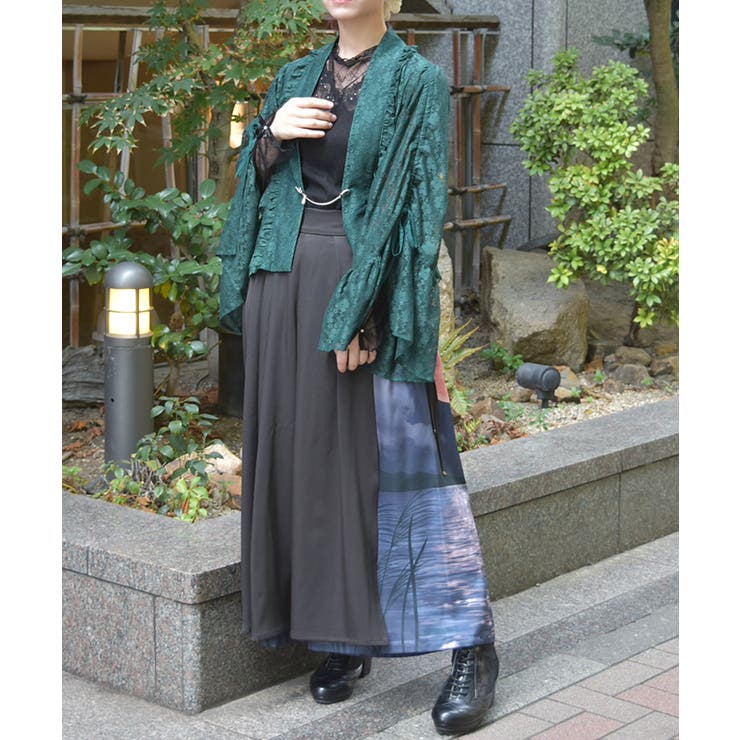 十五夜柄巻スカート風パンツ | axes femme | 詳細画像9 