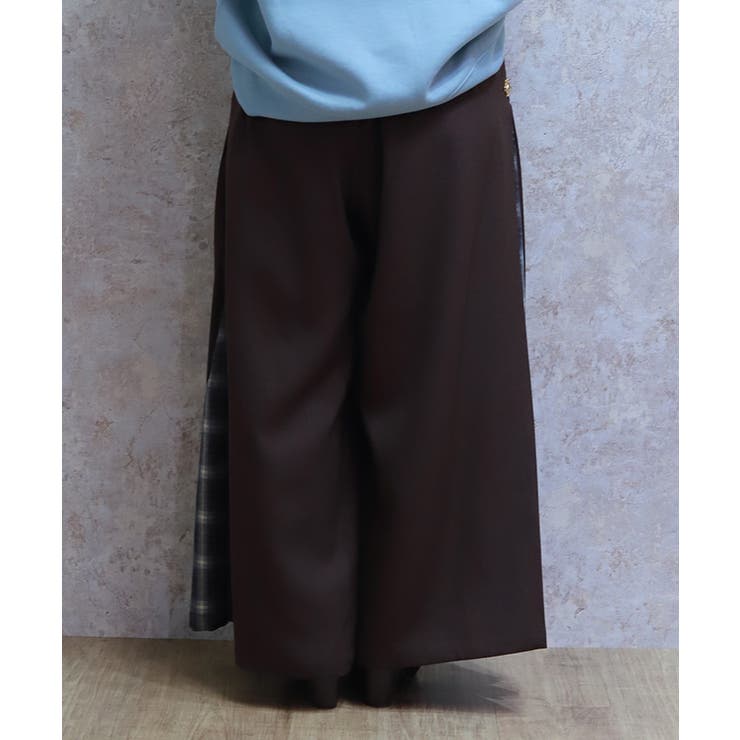 チェック切替ワイドパンツ | axes femme | 詳細画像3 