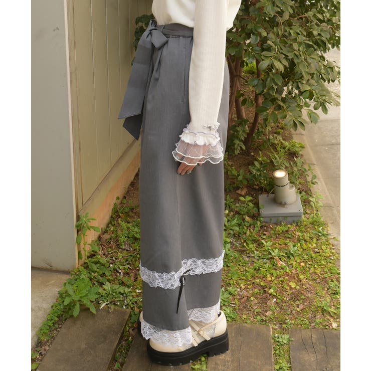 フリルレースワイドパンツ | axes femme | 詳細画像2 