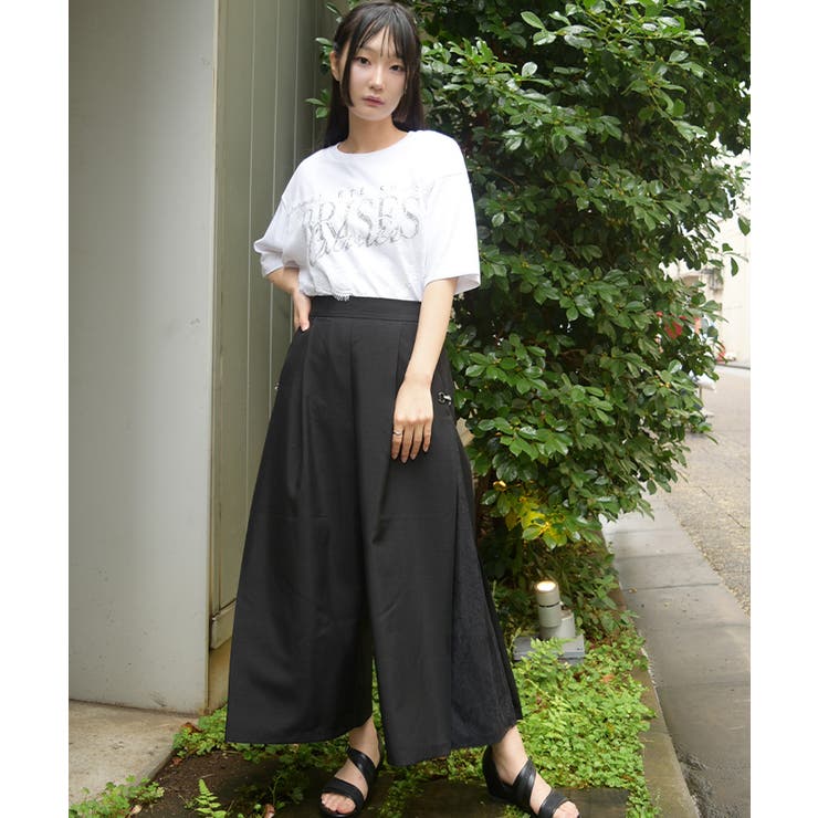 接触冷感レース切替ワイドパンツ | axes femme | 詳細画像8 