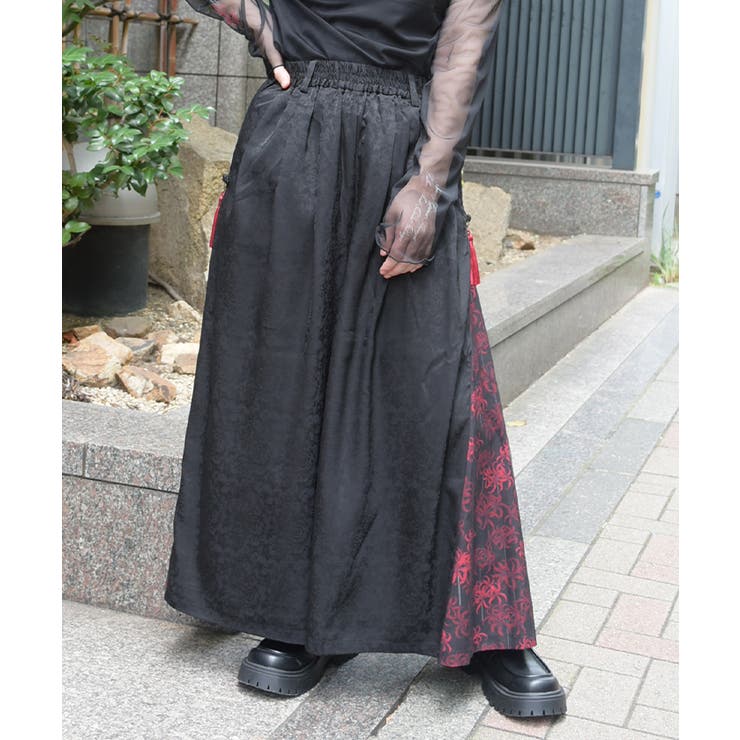 彼岸花柄×ジャガードパンツ | axes femme | 詳細画像10 