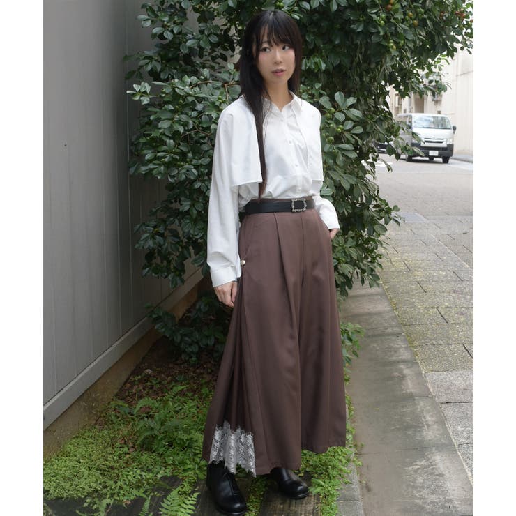 裾レースサイド切替ワイドパンツ | axes femme | 詳細画像11 