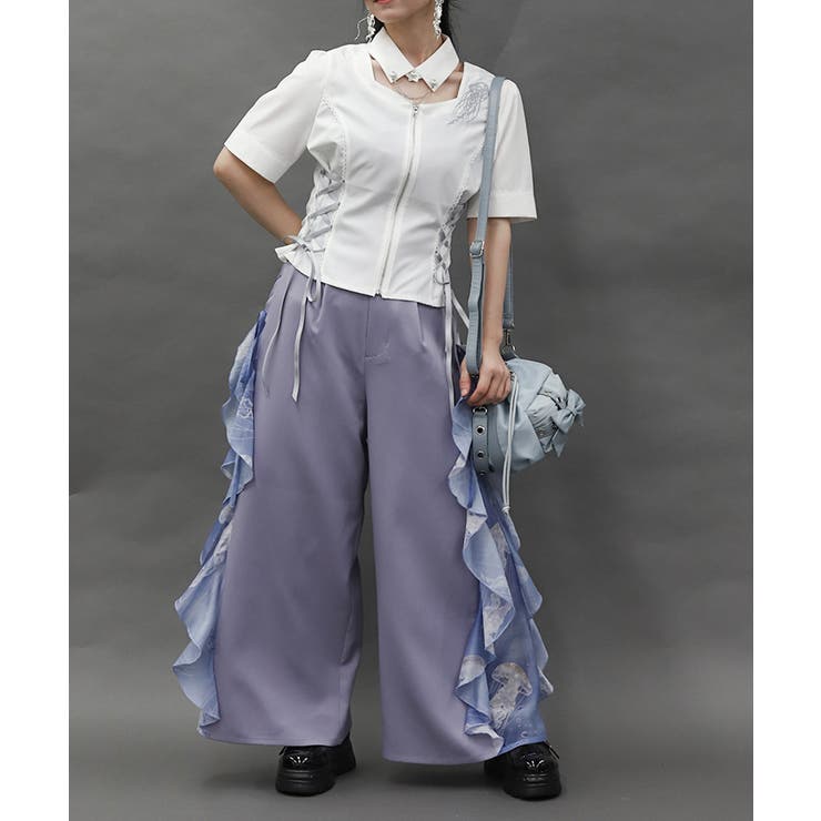 揺蕩う海月ラッフルワイドパンツ | axes femme | 詳細画像8 