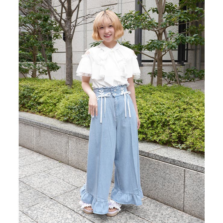 ハイウエストワイドデニムパンツ | axes femme | 詳細画像10 