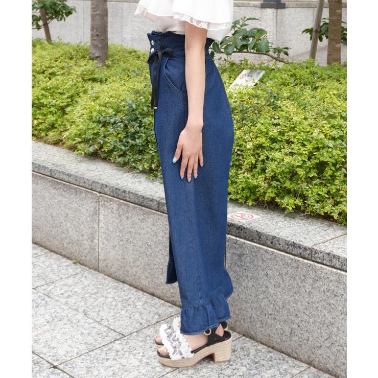 ハイウエストワイドデニムパンツ | axes femme | 詳細画像2 