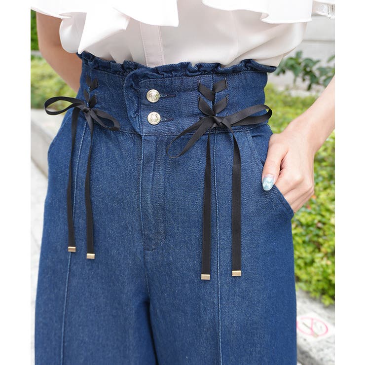 ハイウエストワイドデニムパンツ | axes femme | 詳細画像4 