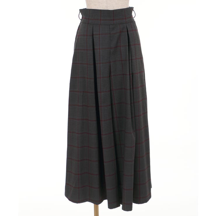 チェック柄ワイドパンツ[品番：IGAW0000321]｜axes femme