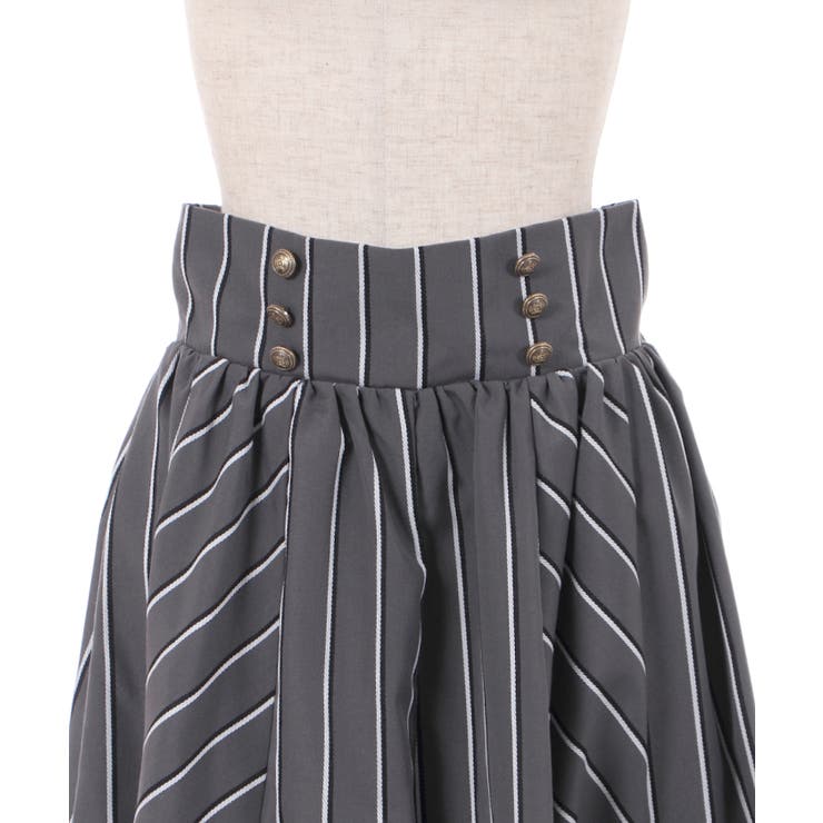 連釦ストライプガウチョパンツ[品番：IGAW0002975]｜axes femme