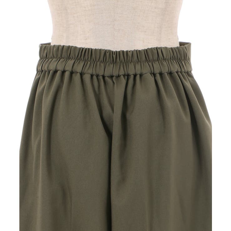 ワイドパンツ anyfee/プラスサイズ】ツイルタックワイドパンツ《接触冷感