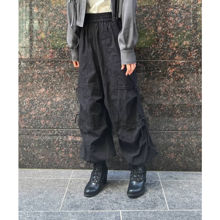 リボンパラシュートパンツ[品番：IGAW0004109]｜axes femme