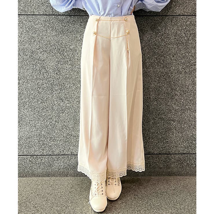 チェーン付ダブルボタンパンツ[品番：IGAW0004839]｜axes femme