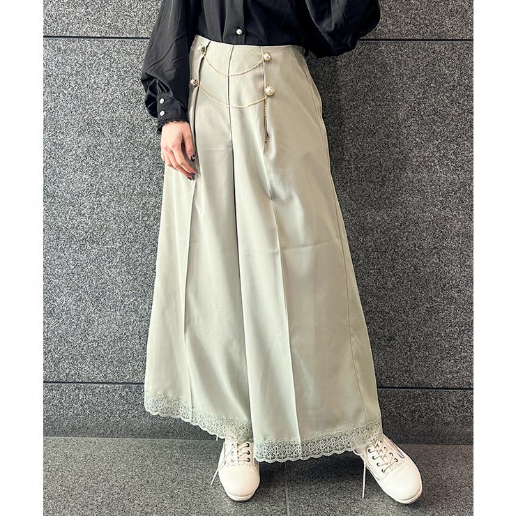 チェーン付ダブルボタンパンツ[品番：IGAW0004839]｜axes femme