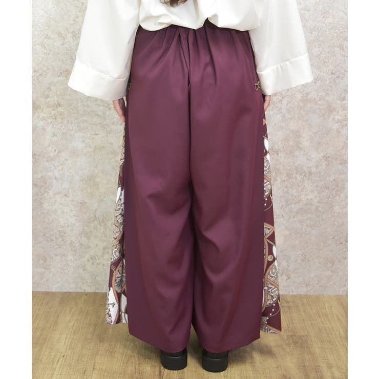 celine フィービー期 スカーフ柄ワイドパンツ 受注生産】スカーフ柄プリント・クロップドワイドパンツ