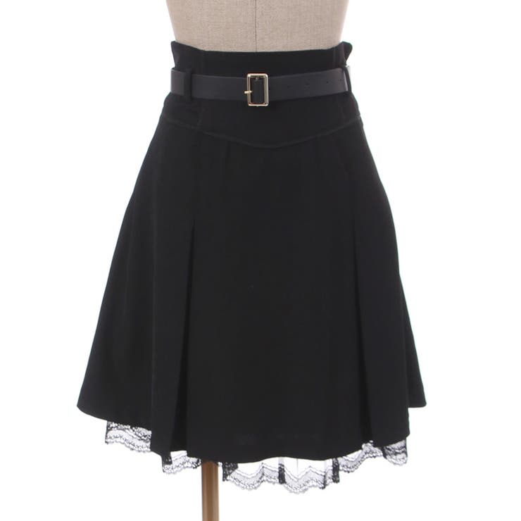 ベルト付タックミニスカート[品番：IGAW0003915]｜axes femme