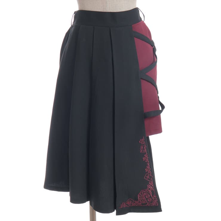 【最安値】新品　未使用　axes femme 　クロスベルト麻雀牌刺繍スカート axes femme｜クロスベルト麻雀牌刺繍スカート | Rakuten Fashion