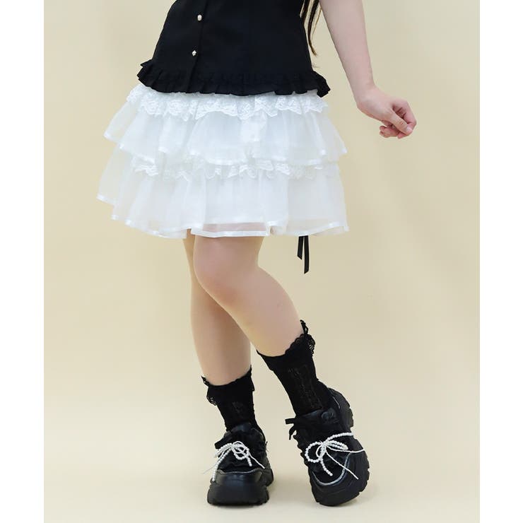 ボリュームティアードミニスカート | axes femme | 詳細画像6 