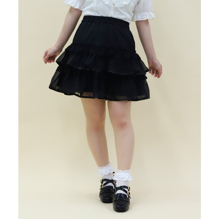 9K120【フォクシー】(M)ミルフィーユスカート フレアスカート 黒 極美品 11-105 黒ハリあり フレアスカート ミディ丈 ファスナー S
