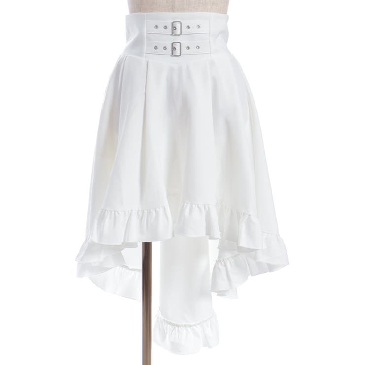 白 | ベルト風フィッシュテールスカート | axes femme