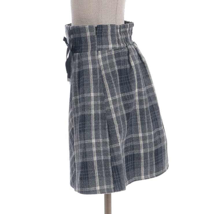 Ｗリボン起毛チェックミニスカート | axes femme | 詳細画像18 