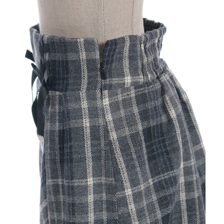 Ｗリボン起毛チェックミニスカート | axes femme | 詳細画像24 