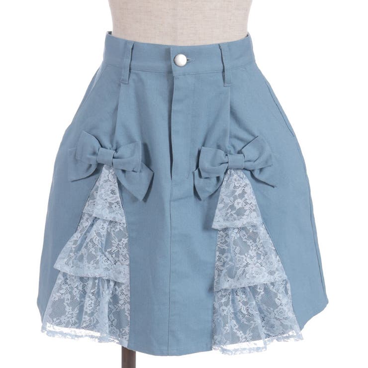 レースフリルデニムスカート | axes femme | 詳細画像15 