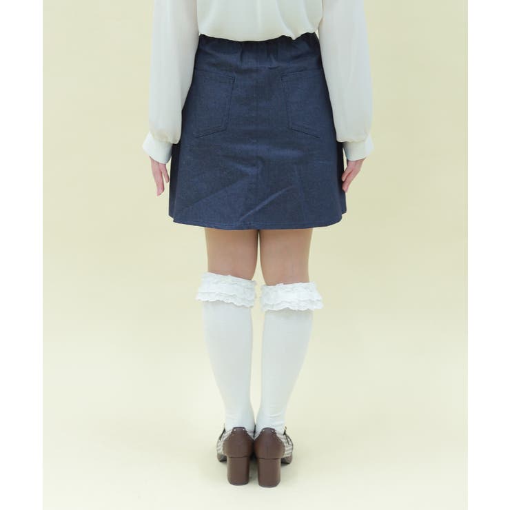 レースフリルデニムスカート | axes femme | 詳細画像3 