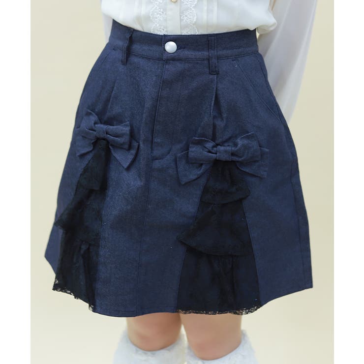 レースフリルデニムスカート | axes femme | 詳細画像5 