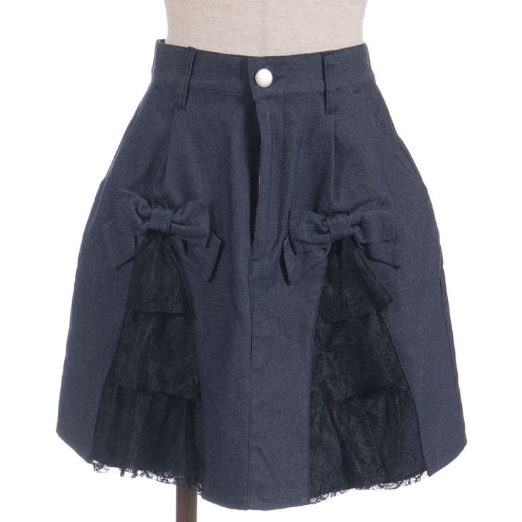 レースフリルデニムスカート | axes femme | 詳細画像8 