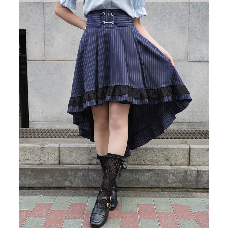 紺 | ビット使フィッシュテールスカート | axes femme