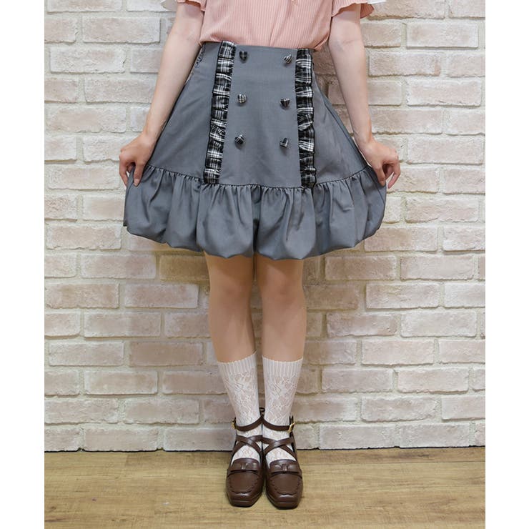グレー | ハイウエストバルーンミニスカート | axes femme