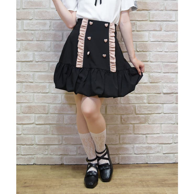 黒 | ハイウエストバルーンミニスカート | axes femme