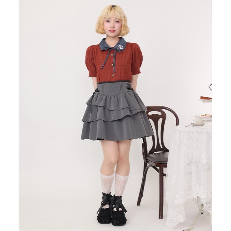 イレヘムティアードミニスカート | axes femme | 詳細画像4 