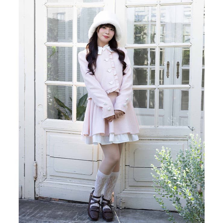 バイカラータックミニスカート | axes femme | 詳細画像5 
