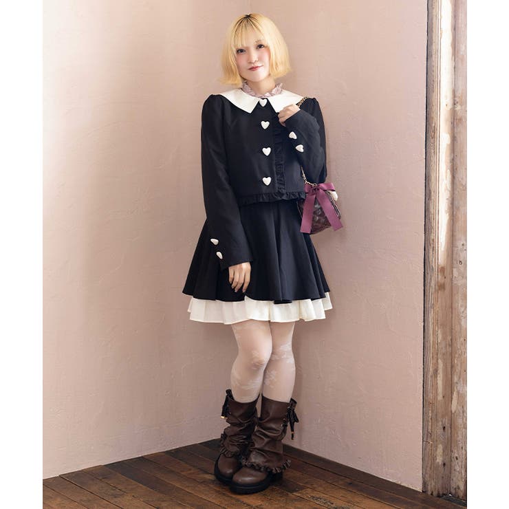 バイカラータックミニスカート | axes femme | 詳細画像6 