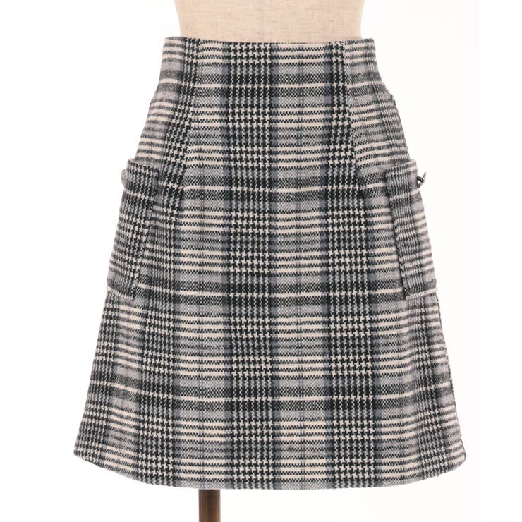 ロービングチェックミニスカート[品番：IGAW0004389]｜axes femme