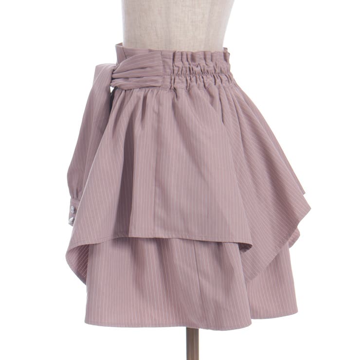 シャツ巻き風イレヘムミニスカート[品番：IGAW0006287]｜axes