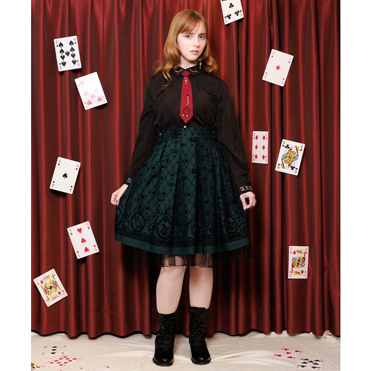 Ｄグリーン | ワンダーフロッキースカート | axes femme