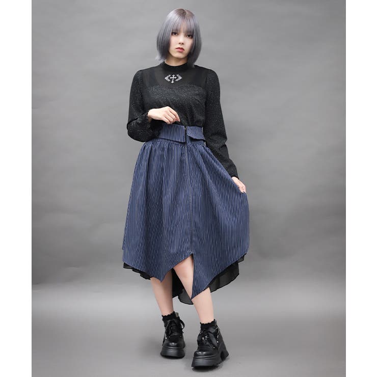 イレヘムＺＩＰデザインスカート | axes femme | 詳細画像6 